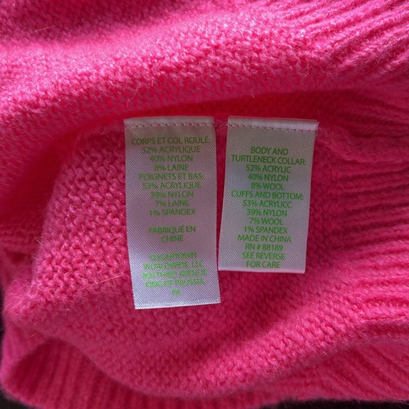 Lilly Pulitzer COURTLAND SWEATER Pink Topaz Puff Sleeve Cowl Neck Sz S - Picture 7 of 13